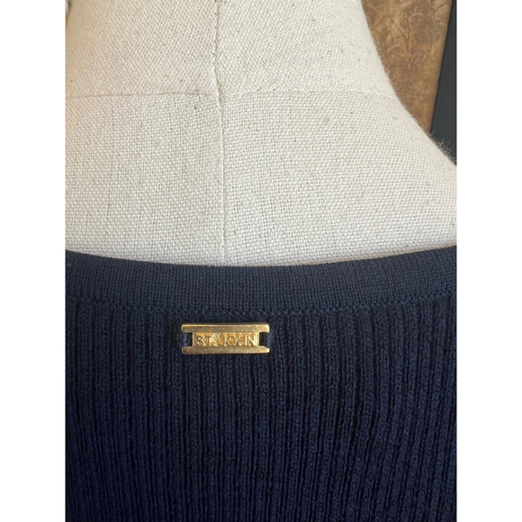 Women's St. John Tank Top M Navy & White - Picture 4 of 6